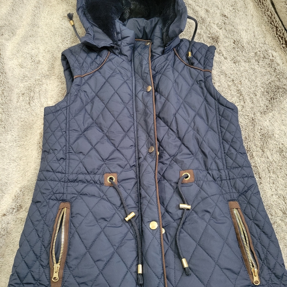 Navy Winter Quilted Vest